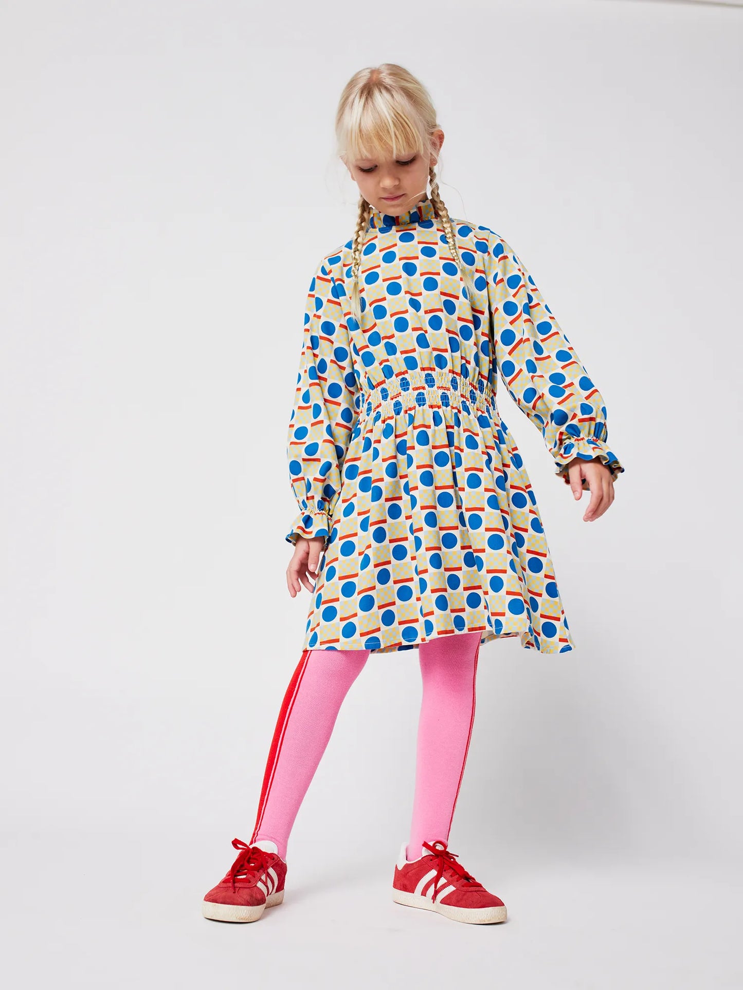 Geometric Scacs all over dress