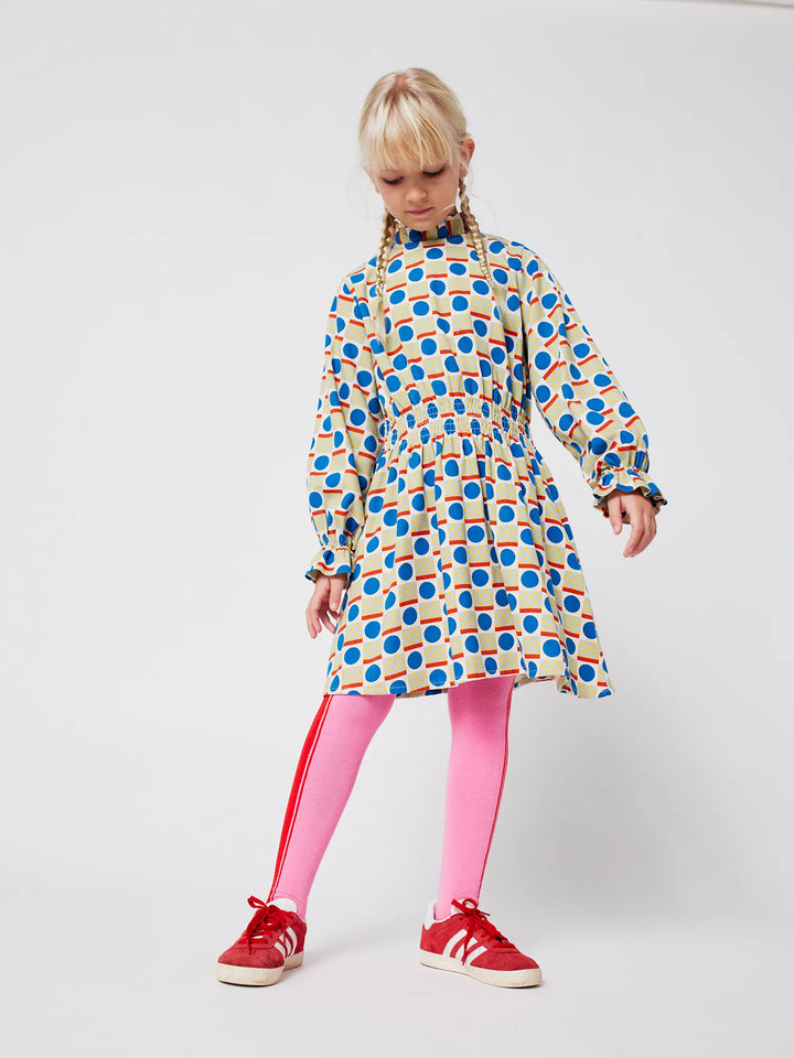 Geometric Scacs all over dress