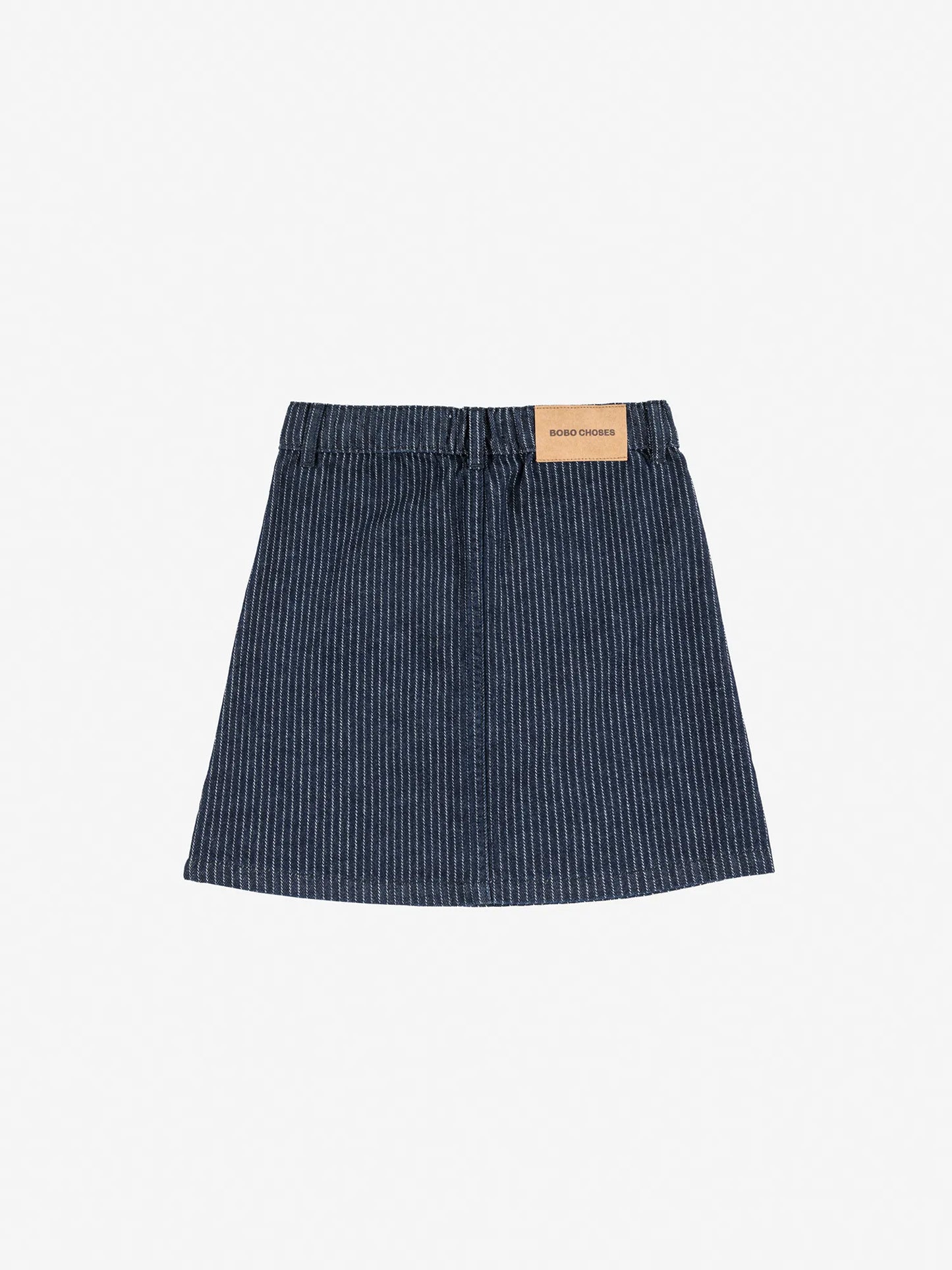 Bobo denim skirt look