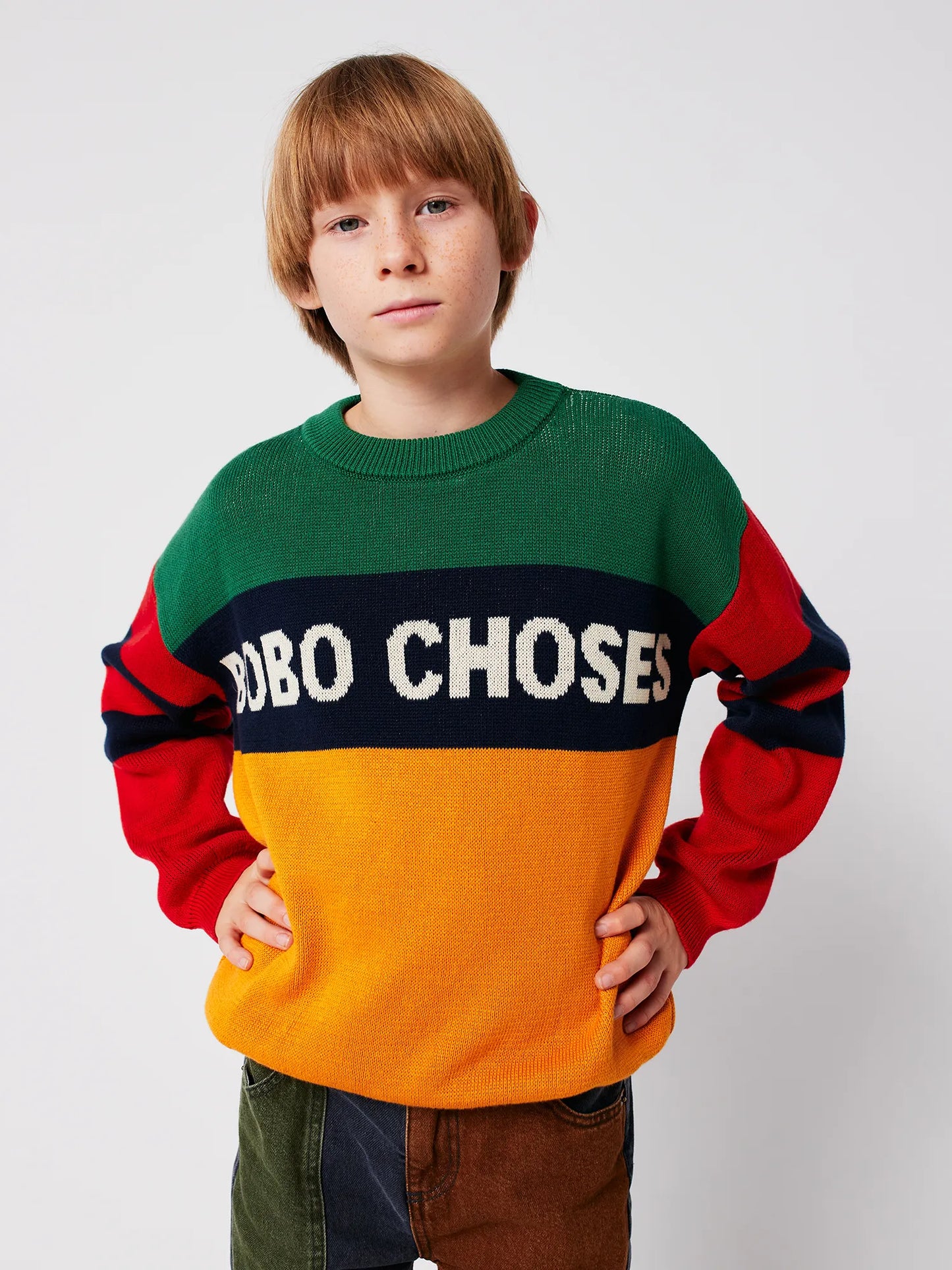 Bobo Choses color block jumper