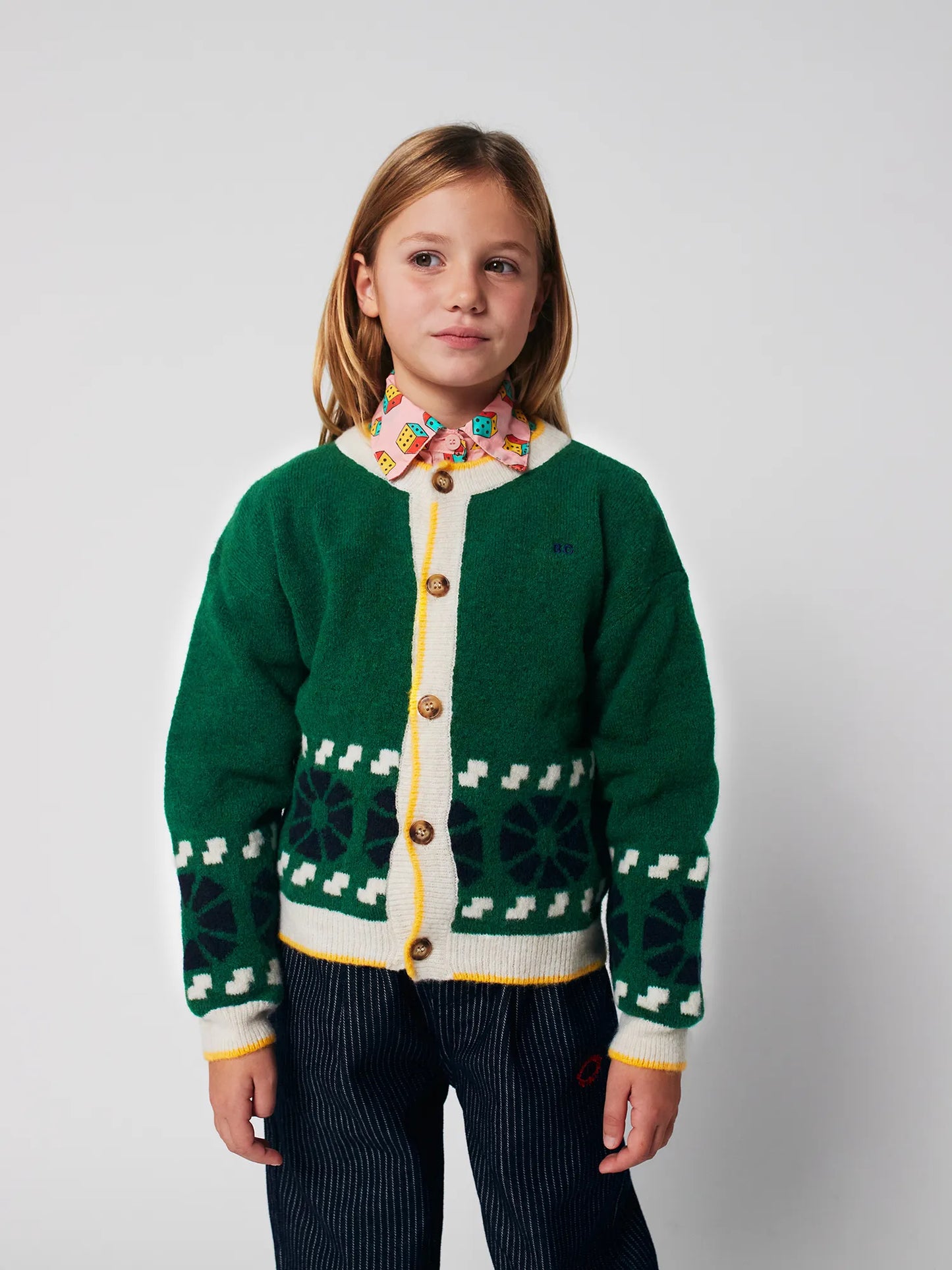 Kaleidoscope jacquard cardigan