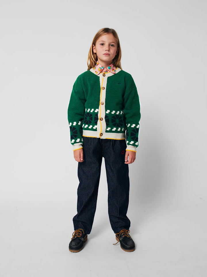 Kaleidoscope jacquard cardigan