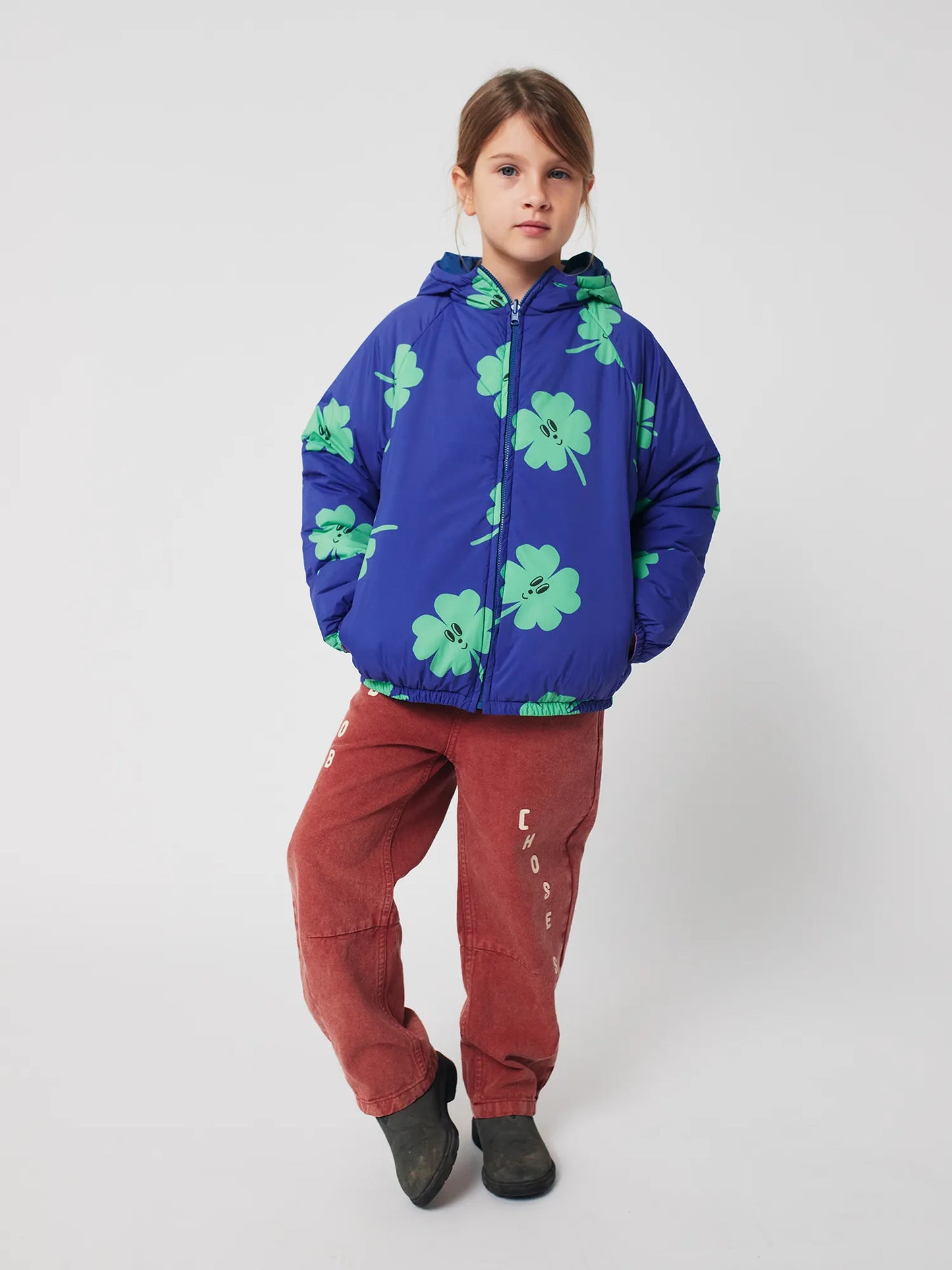 Lucky Clover all over reversible anorak