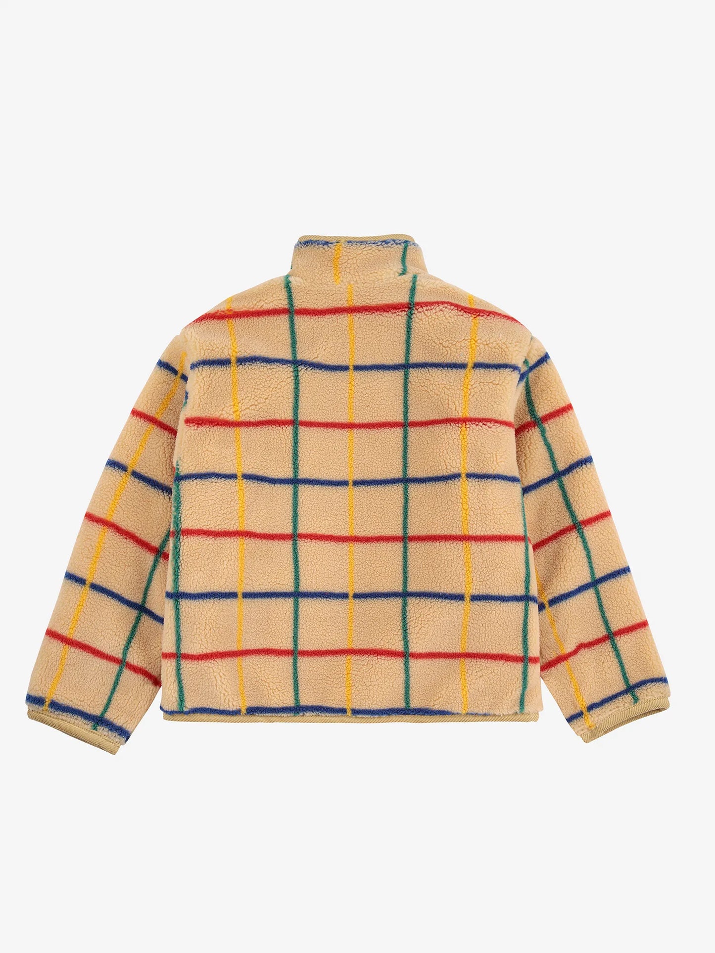 Color stripes sheepskin jacket