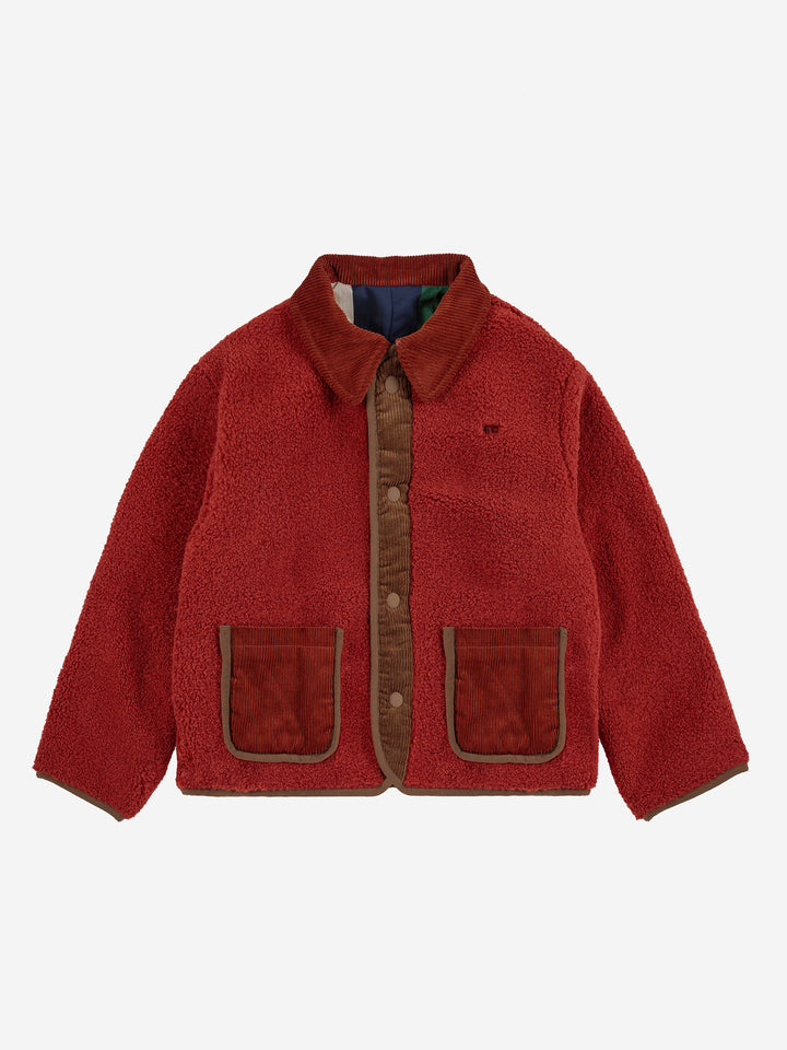Multicolor Tiles reversible sheepskin jacket