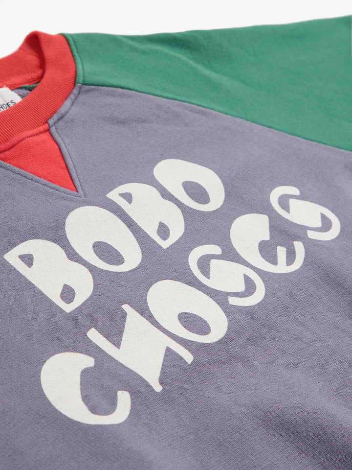 Bobo Choses color block 래글런 스웨트셔츠