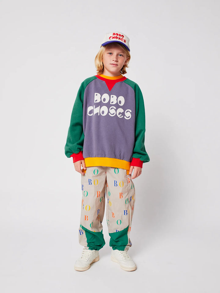 Bobo Choses color block 래글런 스웨트셔츠