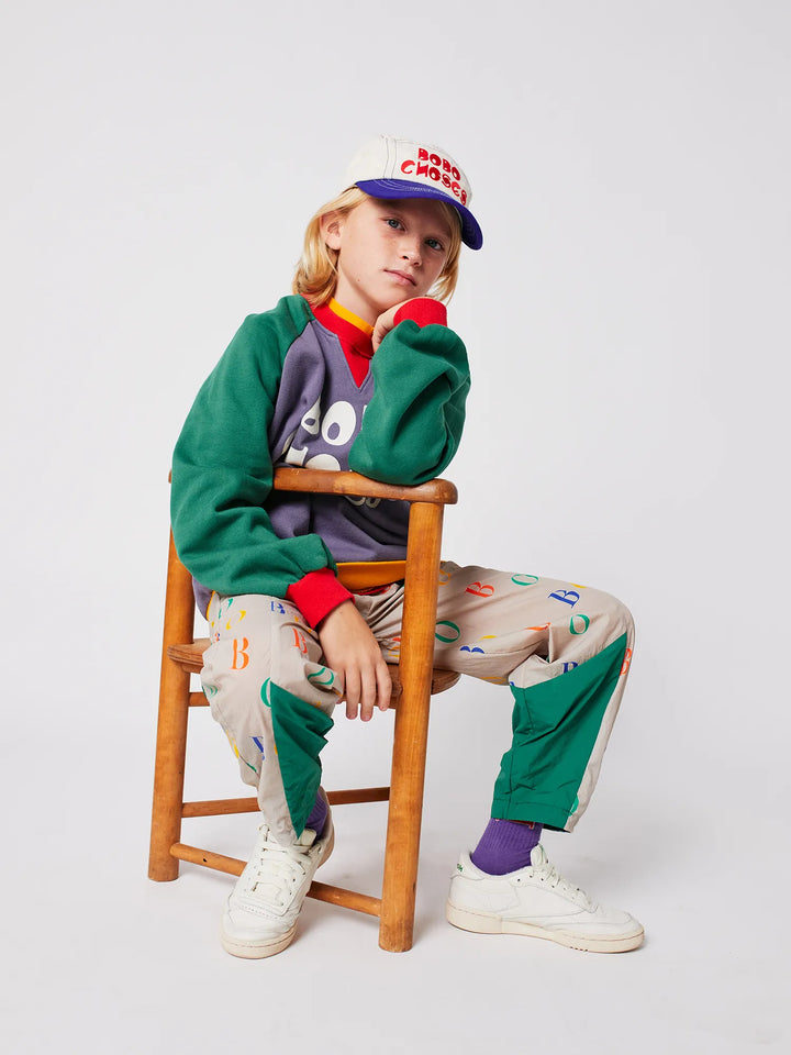 Bobo Choses color block 래글런 스웨트셔츠