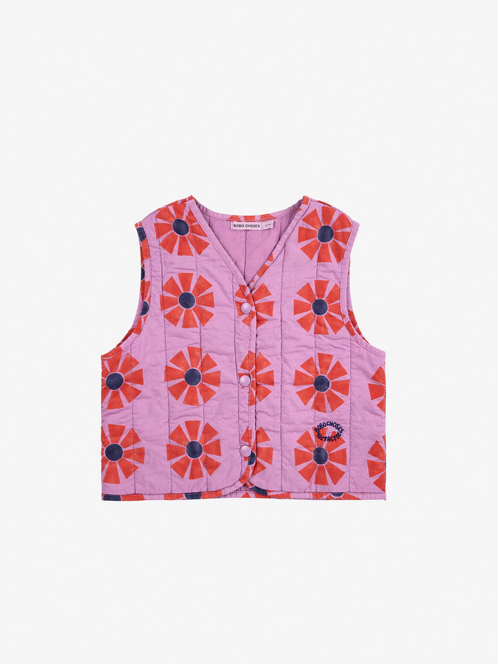 Kaleidoscope all over quilted woven vest