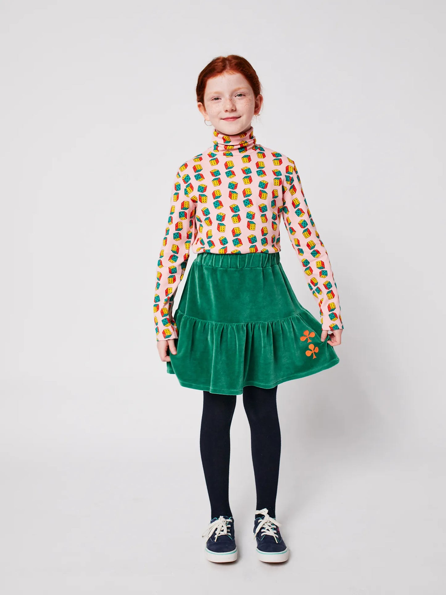 Clover velvet skirt
