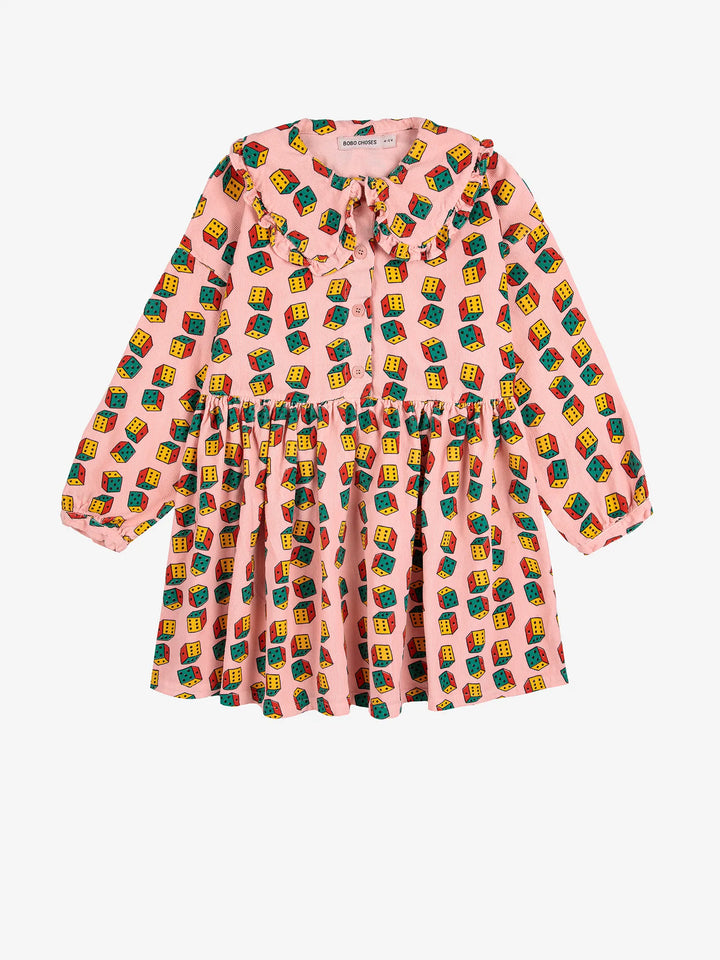 Dices all over  micro corduroy dress