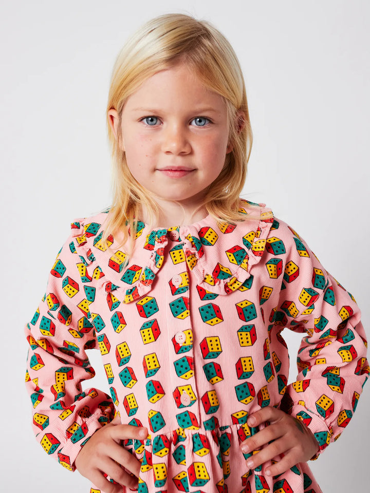 Dices all over  micro corduroy dress