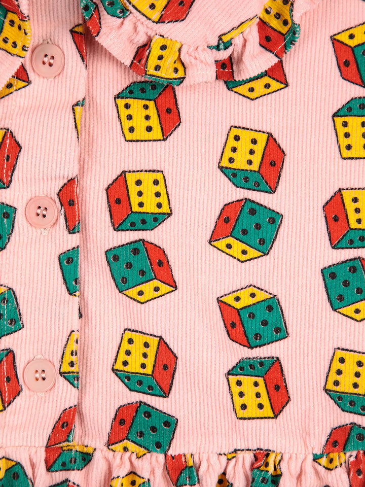 Dices all over  micro corduroy dress
