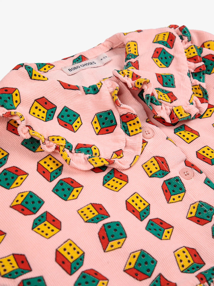 Dices all over  micro corduroy dress