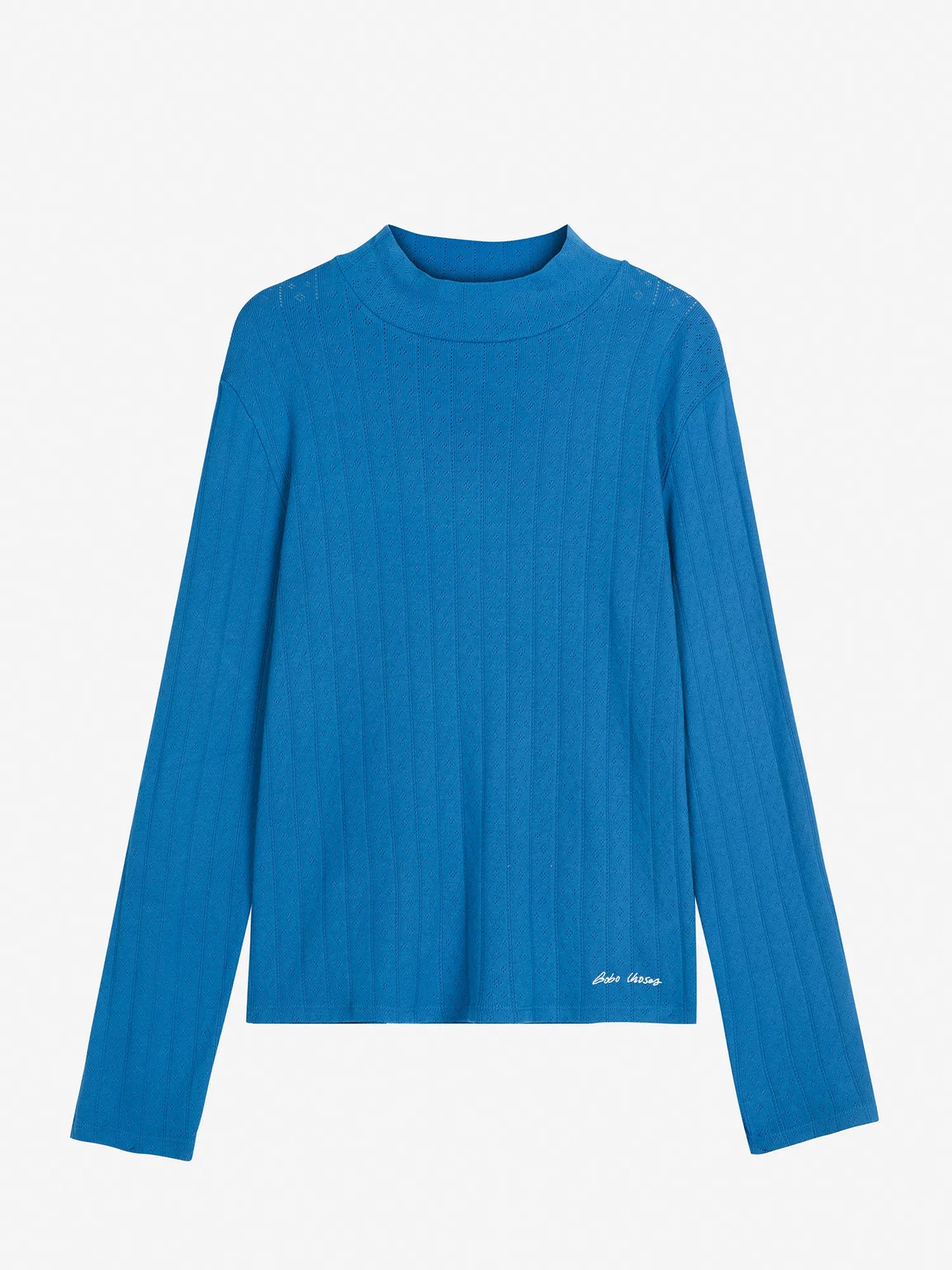 T-shirt col montant Openwork