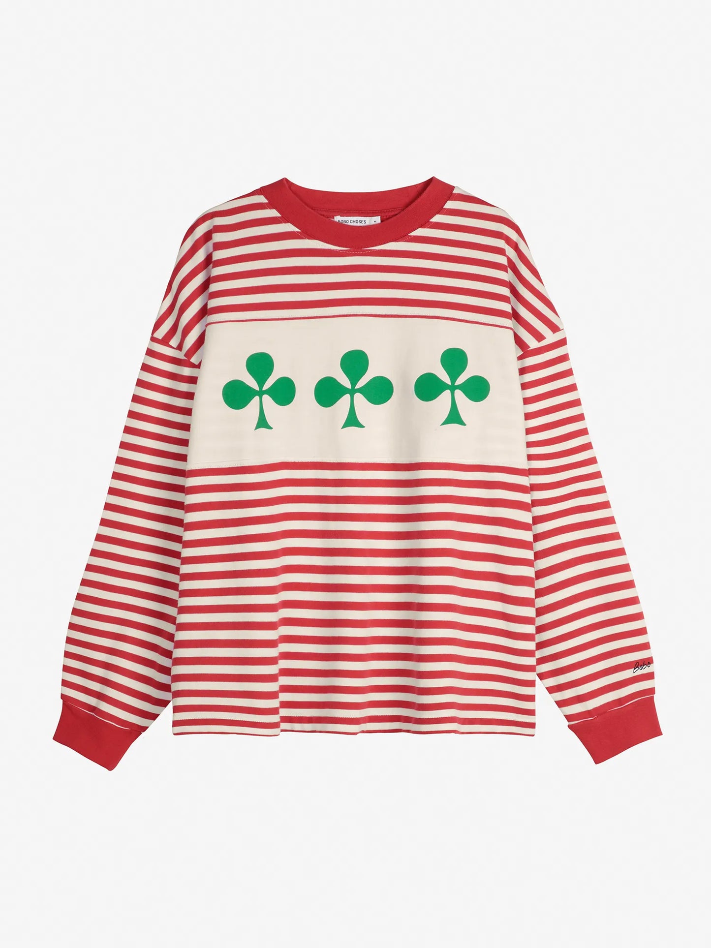 Lässiges Strick-T-Shirt mit Streifen Shamrock