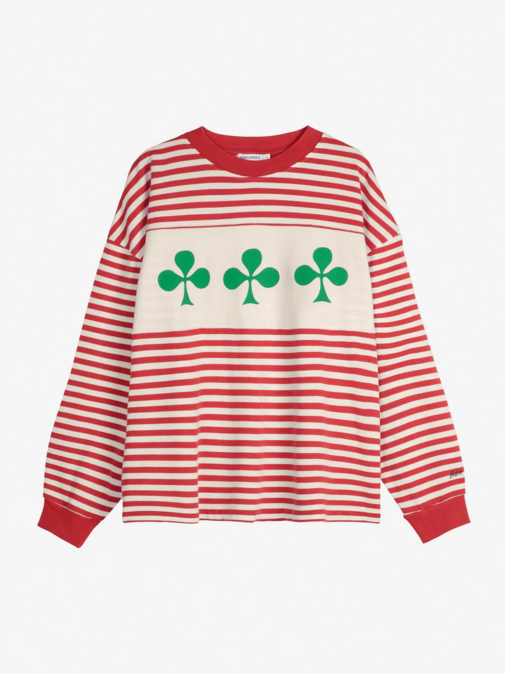 Shamrock knitted striped relaxed T-shirt