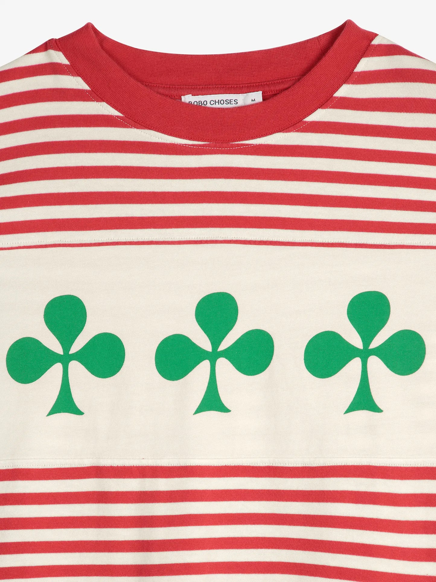 Lässiges Strick-T-Shirt mit Streifen Shamrock