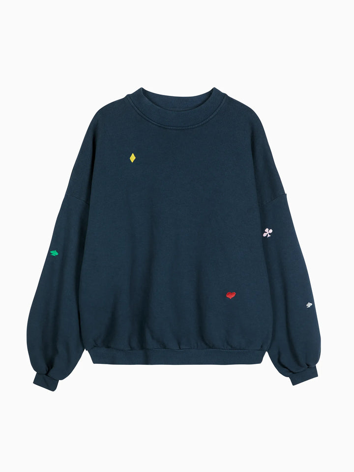 Lässiges Sweatshirt Navy