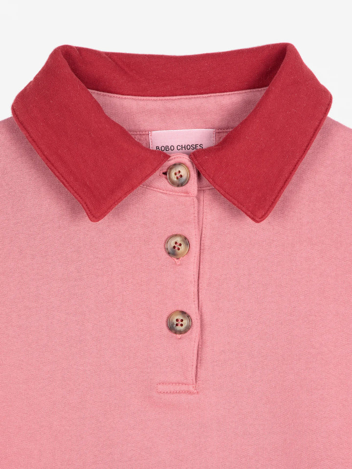 Colour block polo oversize sweatshirt