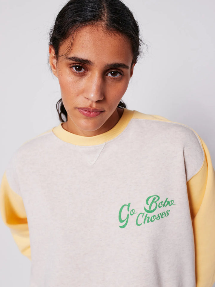 Carnation flower relaxed sweatshirt