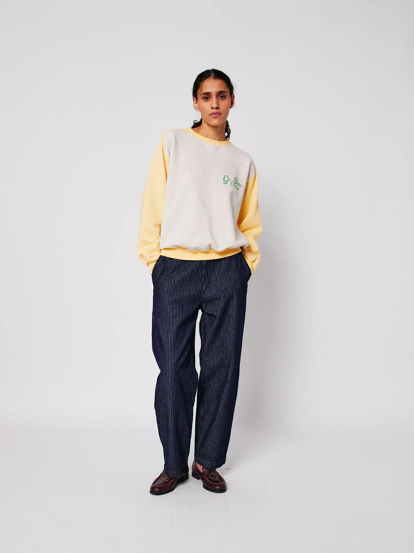 Carnation flower relaxed sweatshirt