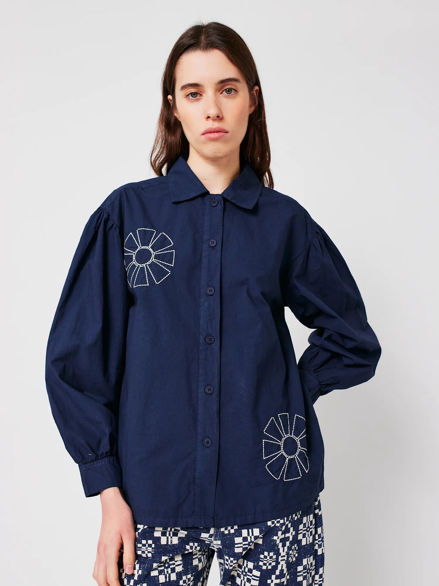 Kaleidoscope embroidery shirt