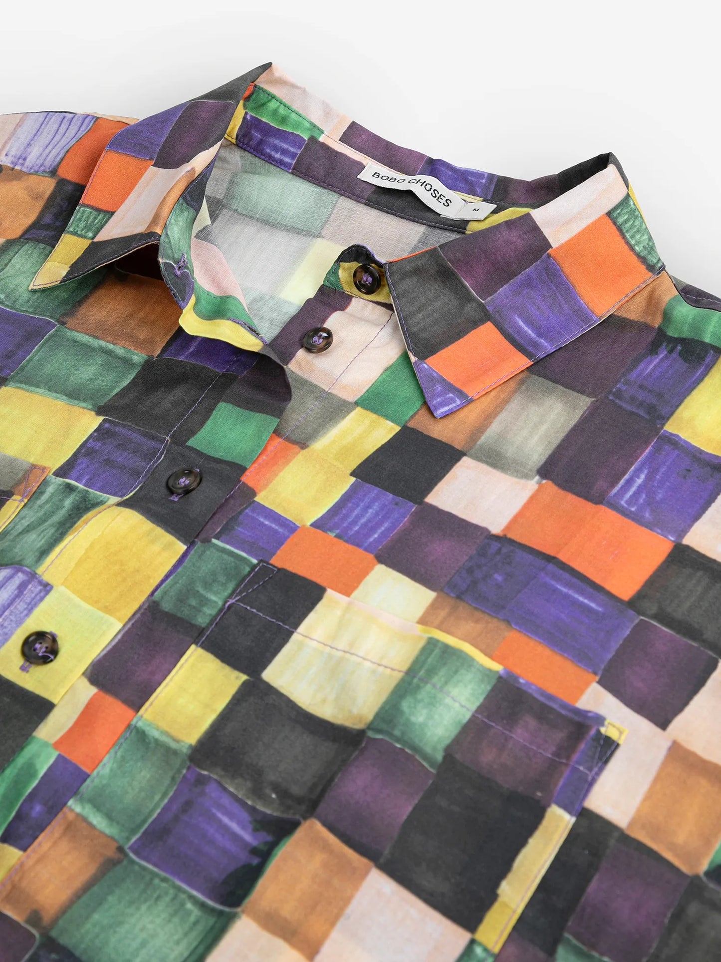 Rainbow Plaid Pattern relaxed shirt