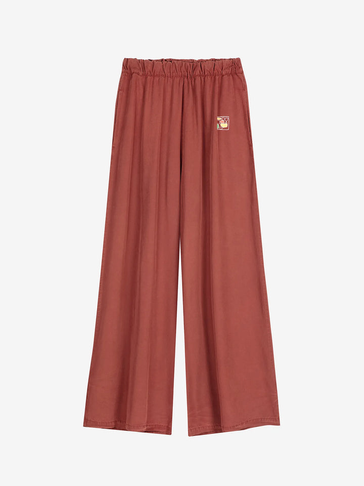 Pink flared long pants
