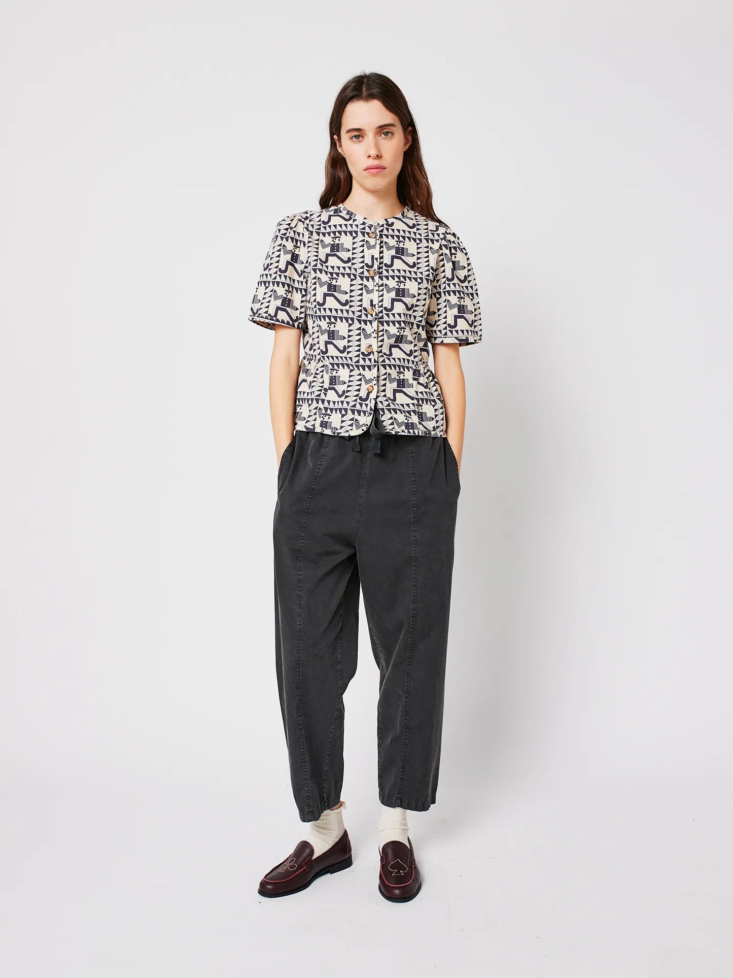 Pantalon cocon gris foncé