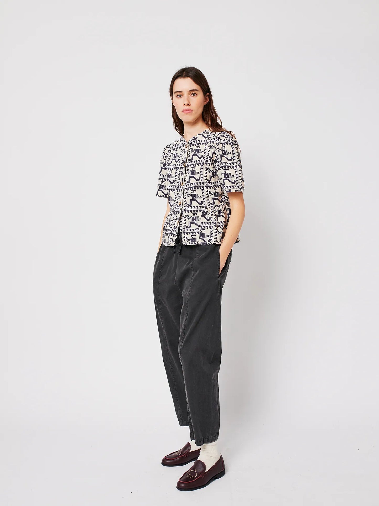Pantalon cocon gris foncé