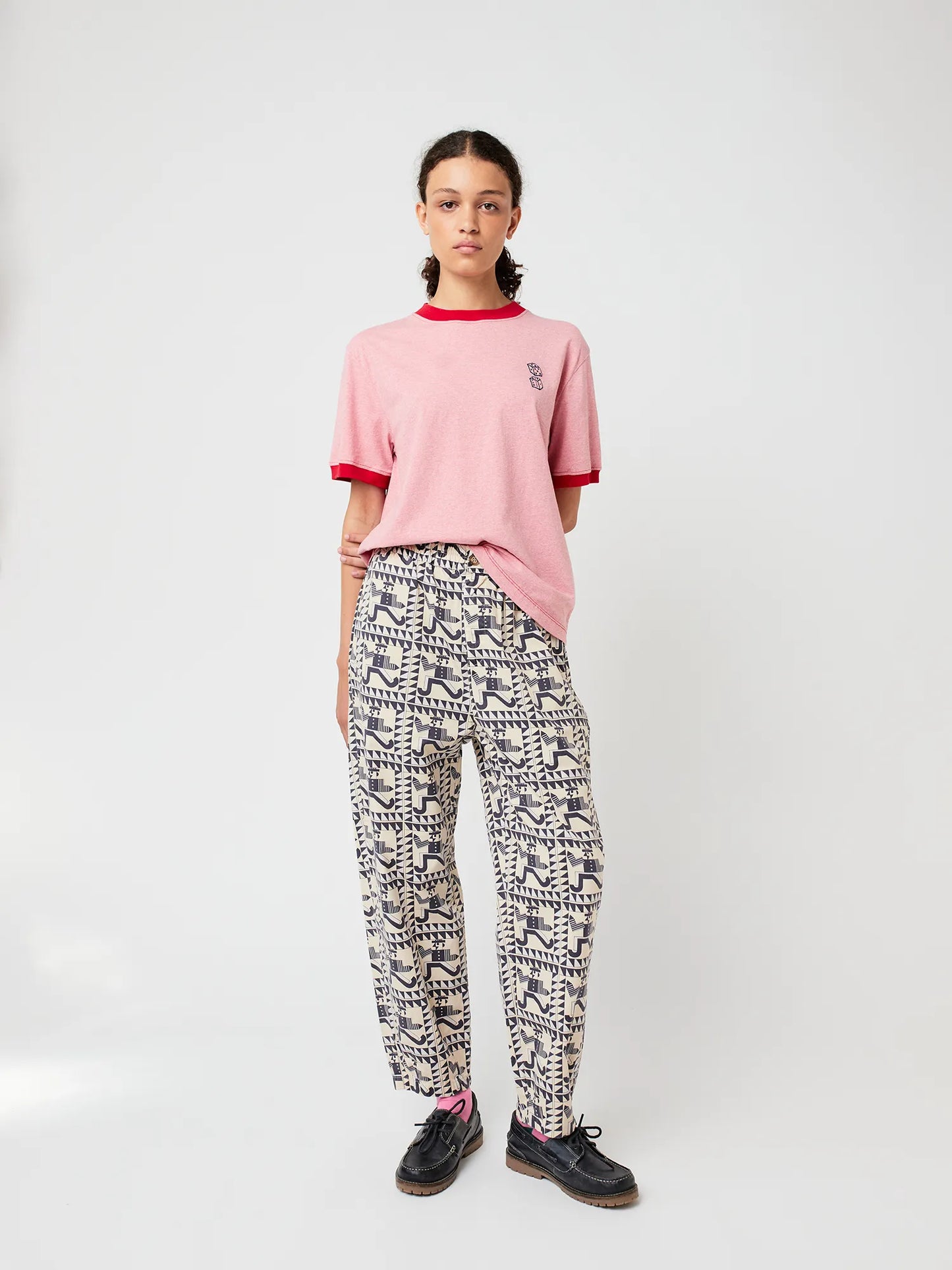 Mr Pencil pattern cocoon pants