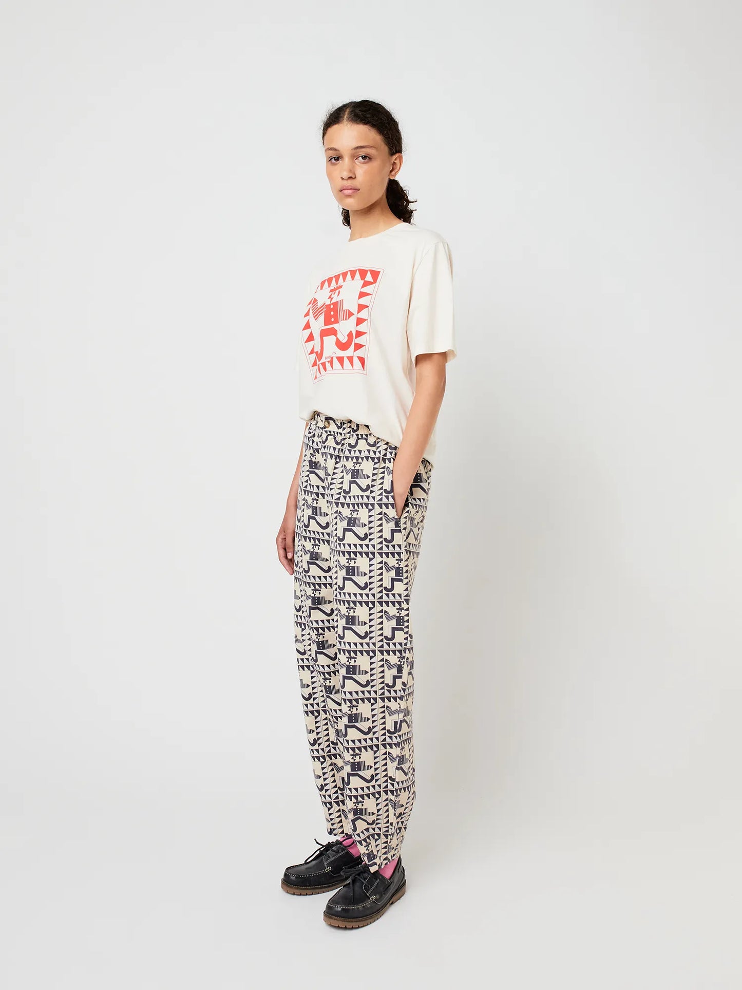 Mr Pencil pattern cocoon pants