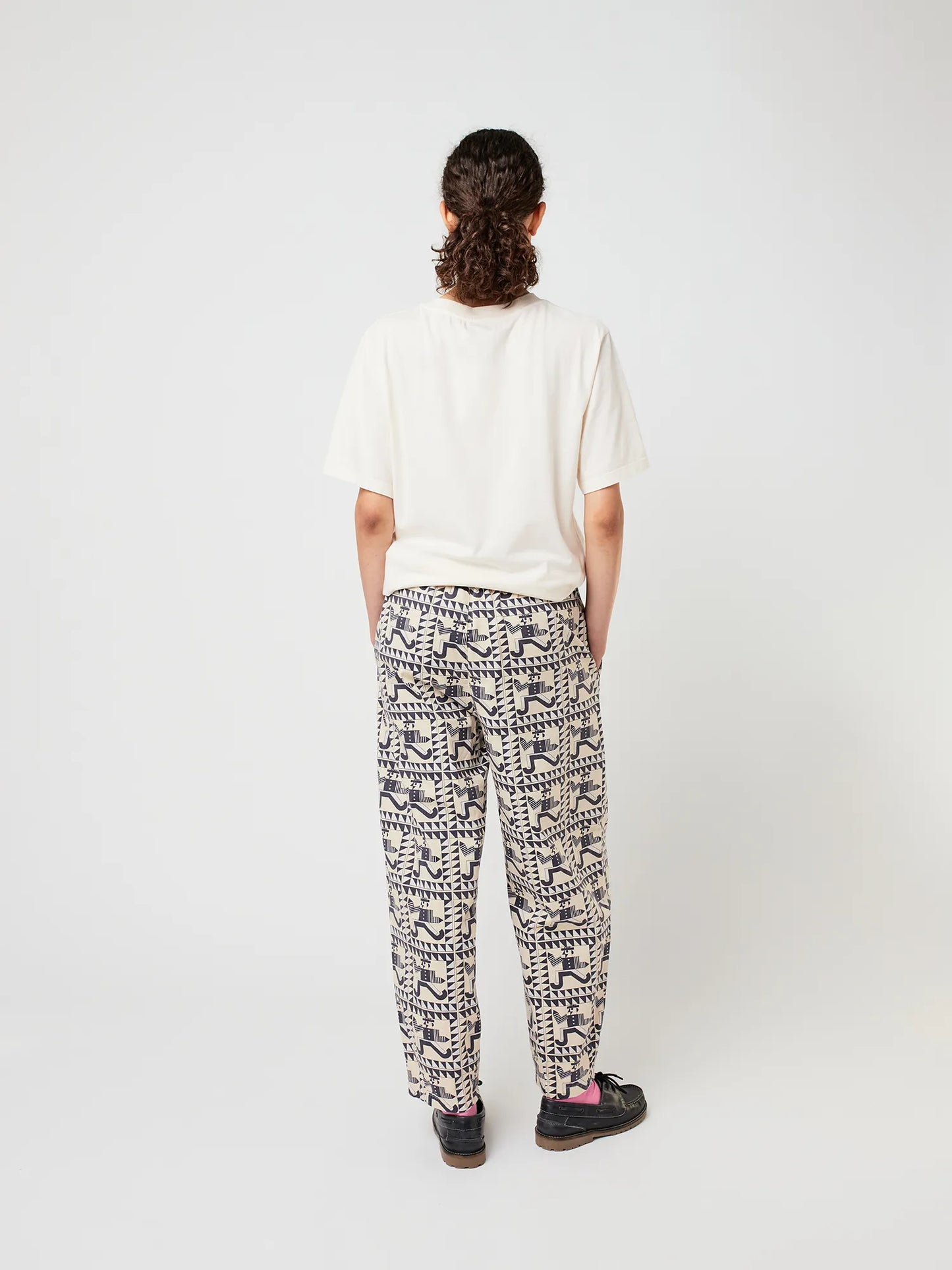 Mr Pencil pattern cocoon pants