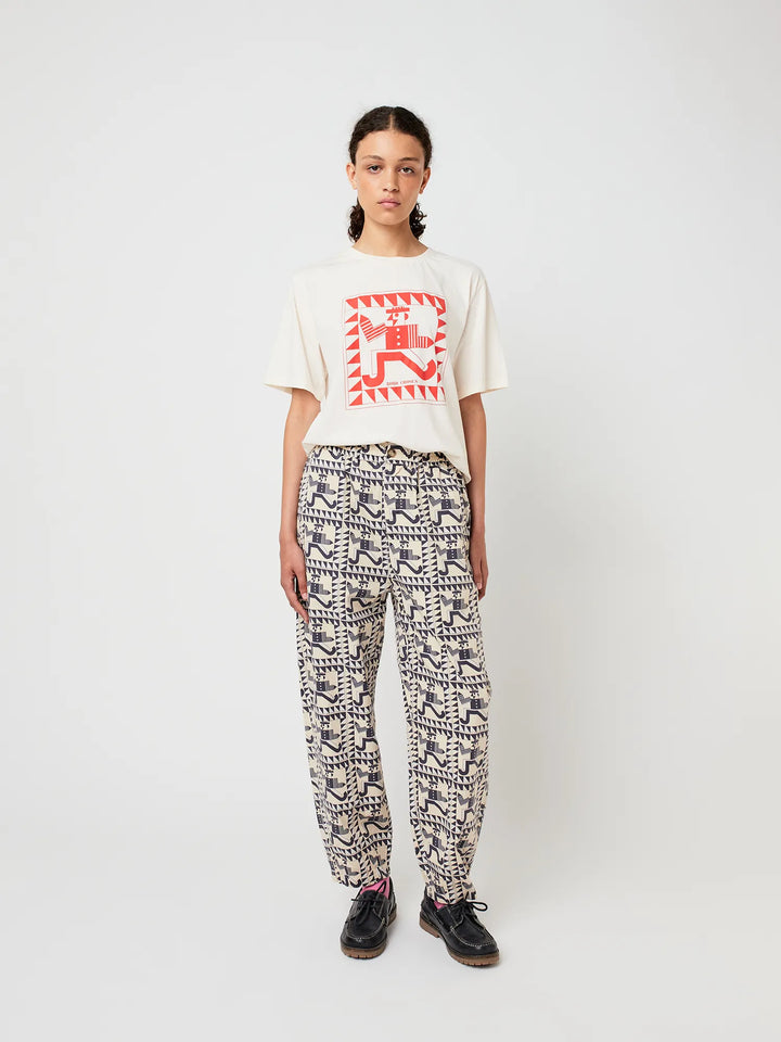 Mr Pencil pattern cocoon pants