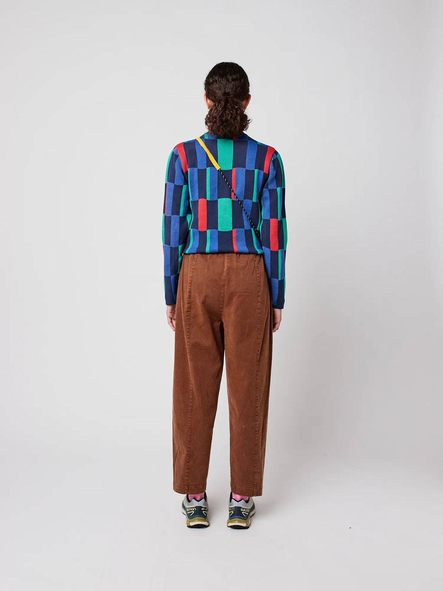 Cocoon-Hose Stickerei Braun