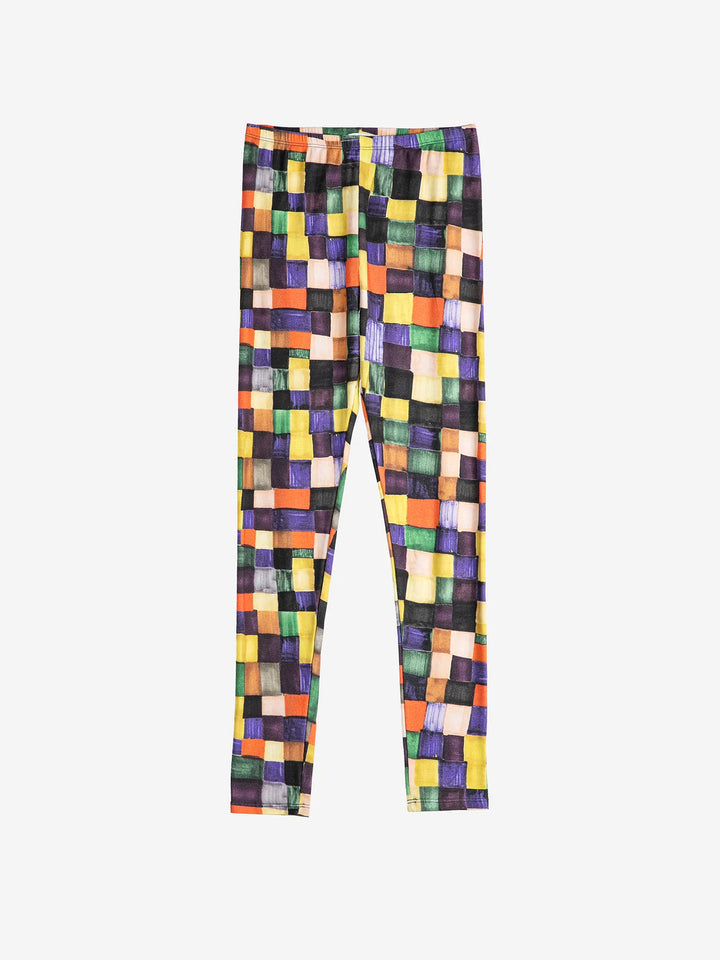 Raibow Plaid pattern cotton leggings