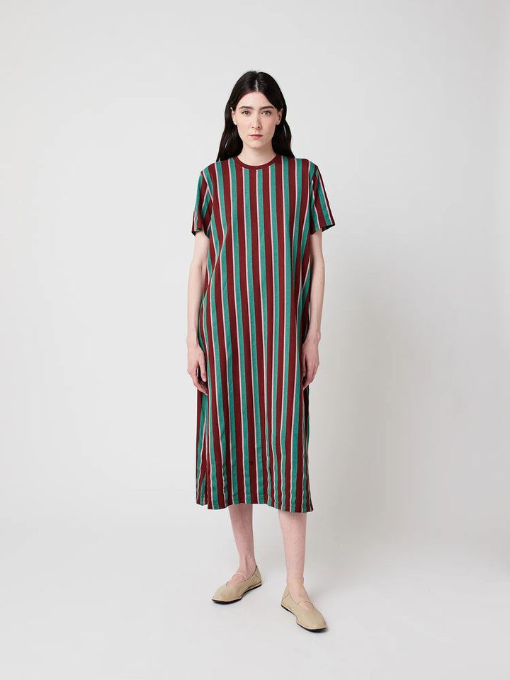 Striped midi dress
