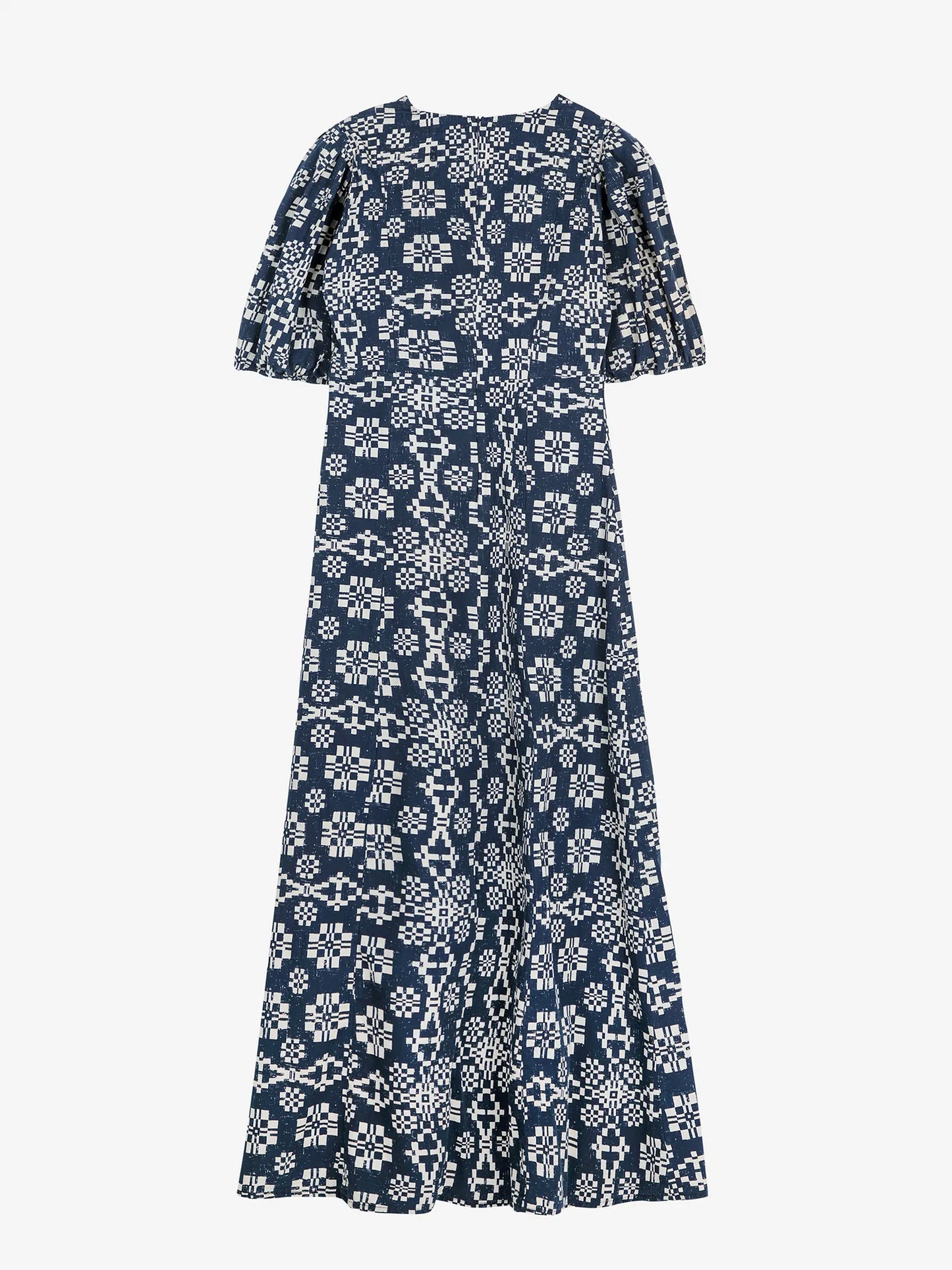 Ausgestelltes Kleid V-Ausschnitt Kaleidoscope-Print
