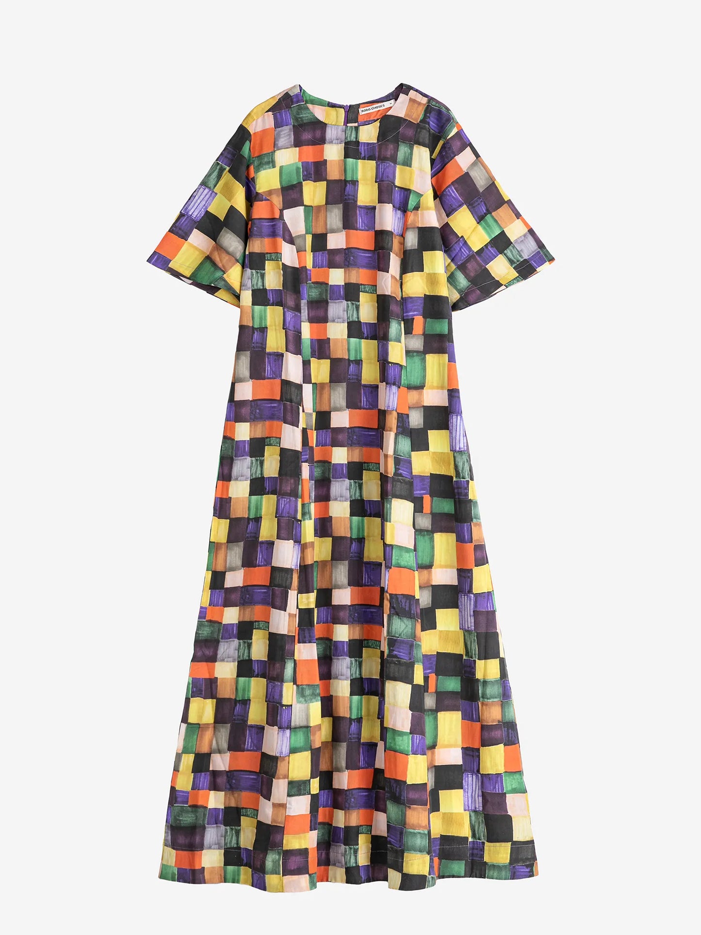 Robe en modal motif Rainbow Plaid