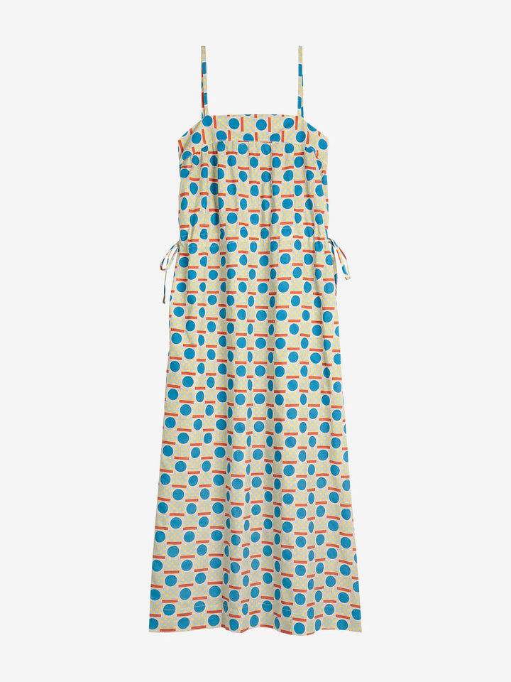 Geometric pattern sleeveless dress