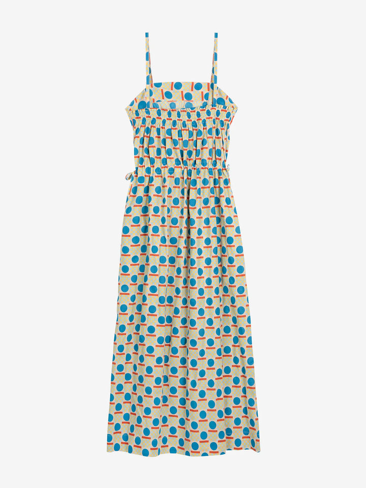 Geometric pattern sleeveless dress