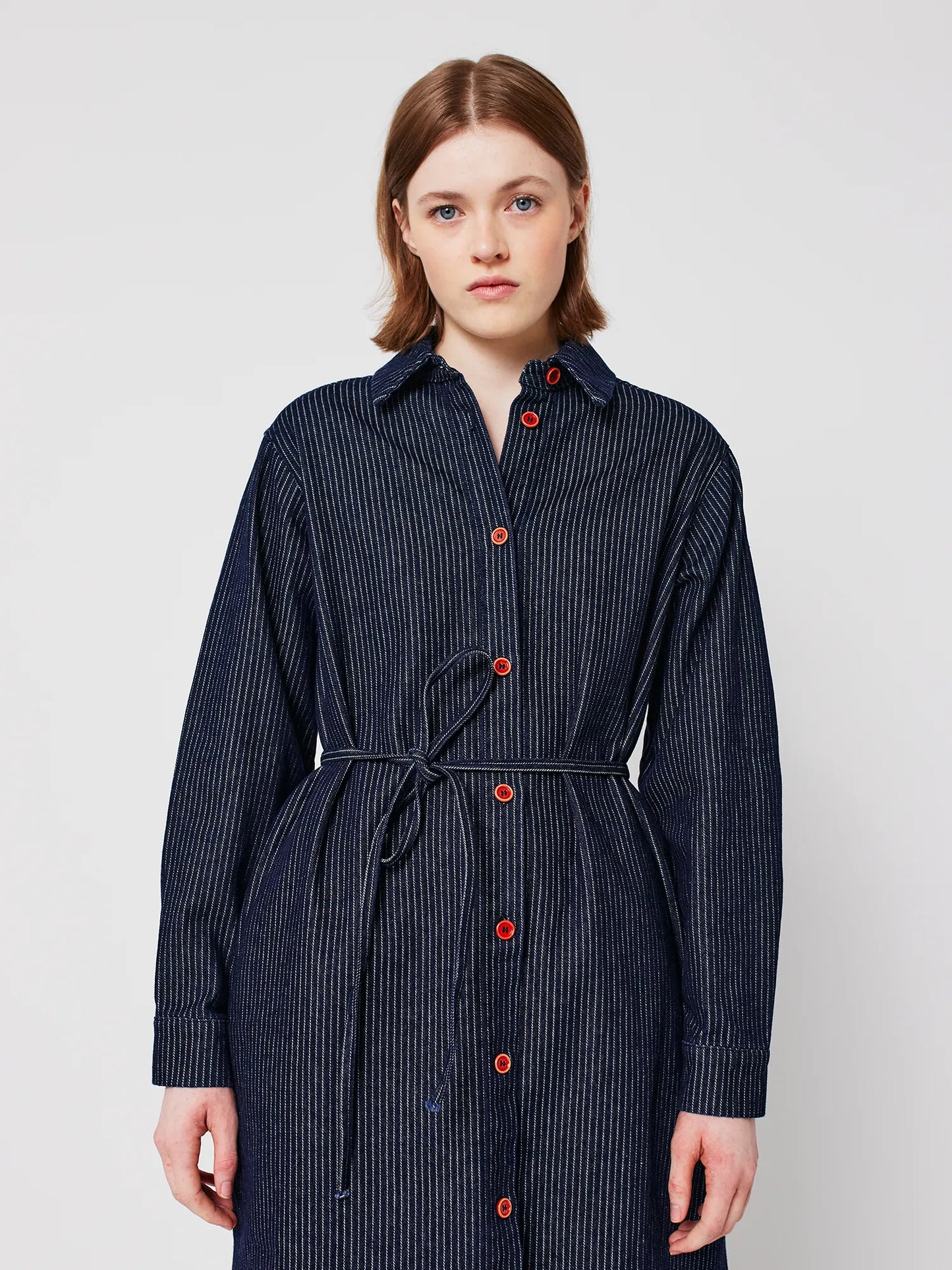 Denim stripe dress