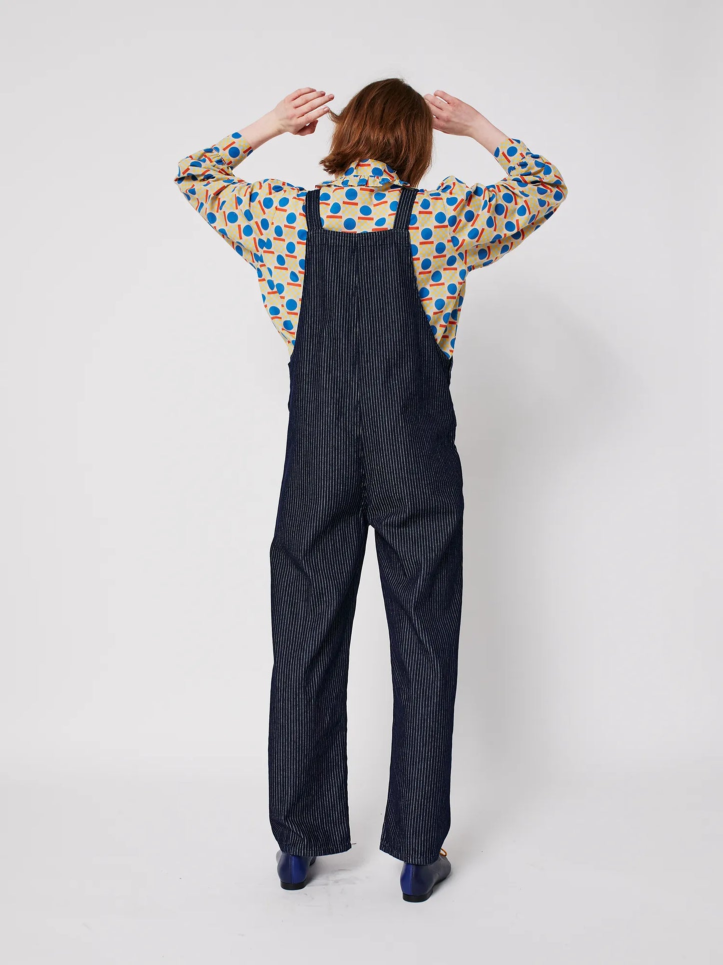 Denim stripe dungaree