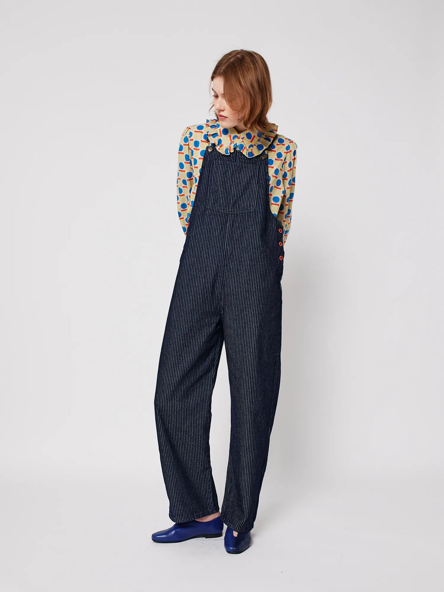Denim stripe dungaree