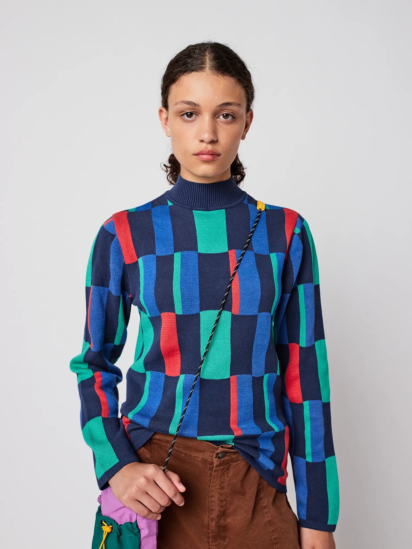 Jacquardpullover Turtleneck Geometric