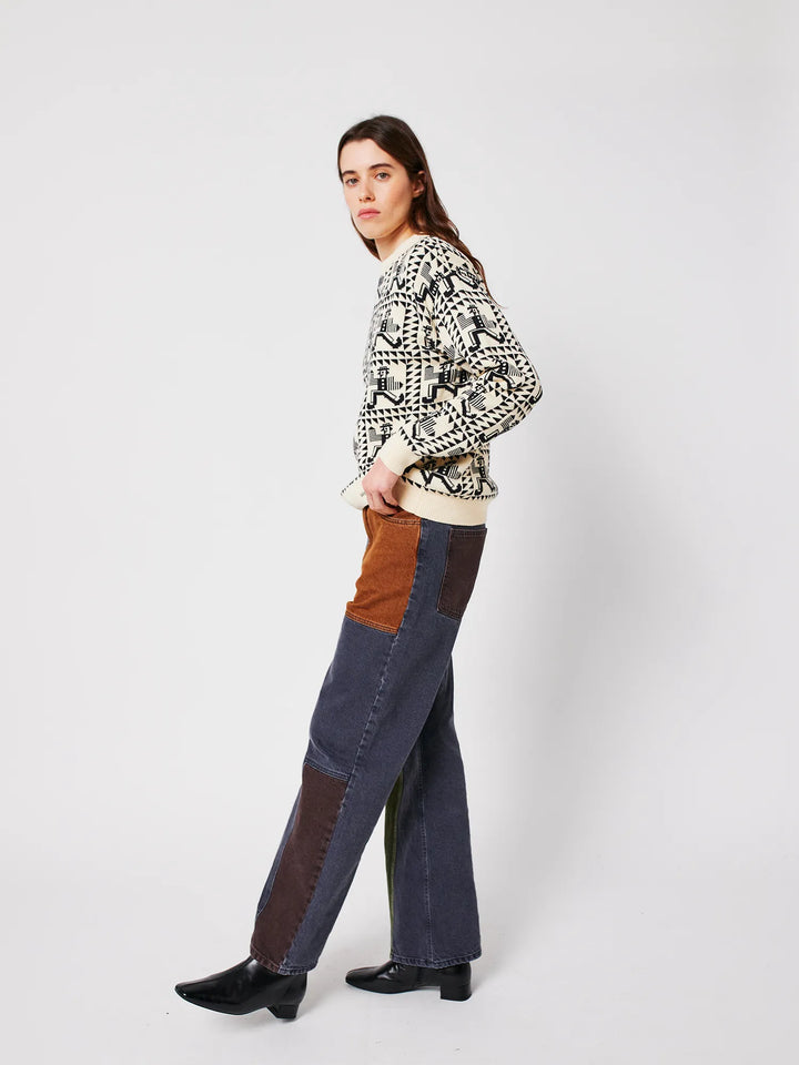Mr Pencil jacquard relaxed jumper