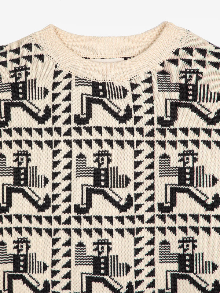 Mr Pencil jacquard relaxed jumper