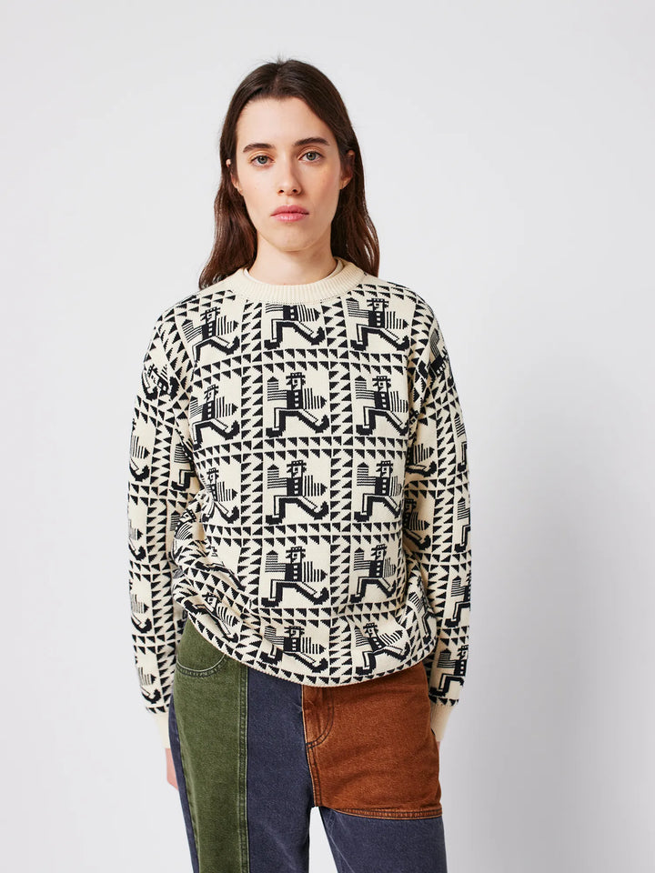 Mr Pencil jacquard relaxed jumper