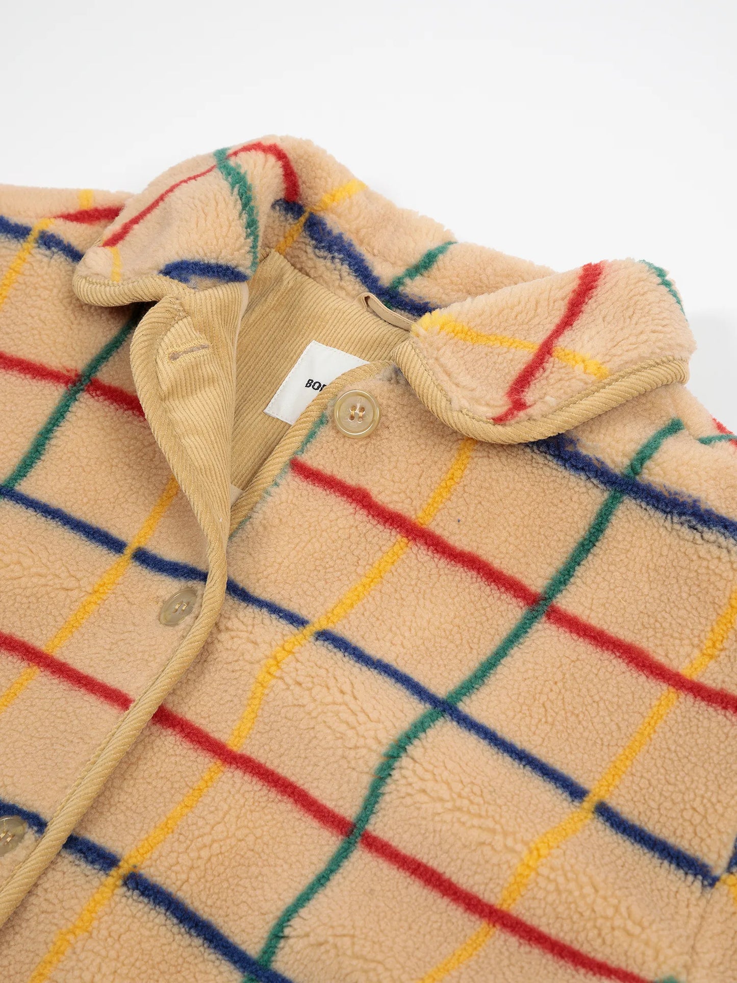 Color Striped sheepskin jacket